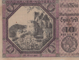 Delcampe - 10 HELLER 1920 Stadt WACHAU Niedrigeren Österreich Notgeld Banknote #PE810 - Emissions Locales