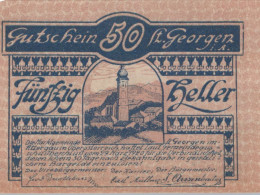 Delcampe - 50 HELLER 1920 Stadt SANKT GEORGEN IM ATTERGAU Oberösterreich Österreich #PE772 - Emissions Locales