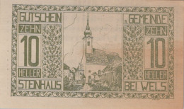Delcampe - 10 HELLER 1920 Stadt STEINHAUS BEI WELS Oberösterreich Österreich Notgeld #PE768 - Emissions Locales