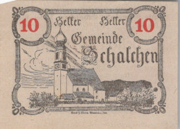 Delcampe - 10 HELLER 1920 Stadt SCHALCHEN Oberösterreich Österreich Notgeld Banknote #PE769 - Emissions Locales