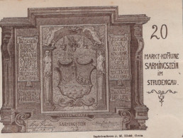 Delcampe - 20 HELLER 1920 Stadt SANKT NIKOLA AN DER DONAU Oberösterreich Österreich #PE782 - Emissions Locales