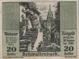 Delcampe - 20 HELLER 1920 Stadt WACHAU Niedrigeren Österreich Notgeld Banknote #PE739 - Emissions Locales