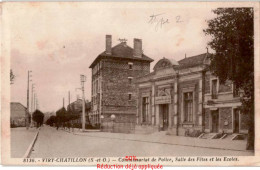 Delcampe - VIRY-CHATILLON: Commissariat De Police, Salle Des Fêtes Et Les écoles - état - Viry-Châtillon