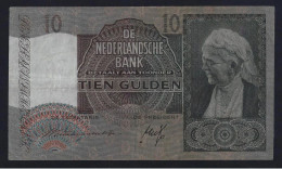 Delcampe - Netherlands 10 Gulden 1940 - 1941 P-53 XF++ RARE - 10 Gulden