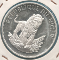 Delcampe - NIGER 10 FRANCS 1968 KM# 8.2 Argent 900‰ Silver Lion ; Type Large Proof Without Accent Sans - Níger