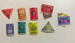 Delcampe - CMI) 1962. MALAYSIA. PHILATELIC COMPENDIUM FEATURING TEN STAMPS ASSOCIATED WITH PERSEKUTUAN TANAH MELAYU ISSUE FEATURING - Malaysia