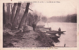 Delcampe - VAL D'OISE  AUVERS SUR OISE  Un Coin De Peche  Au Restaurant De La Tete De Vaux - Auvers Sur Oise