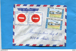 Delcampe - Centrafique-  Letter -cad-NOLA-1977-4-stamps-N° 237 Sens Interdit+225 Hangar Stockage - Centrafricaine (République)