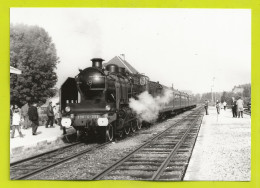 Delcampe - 51 ESTERNAY Vers SEZANNE PHOTO TRAIN Voyageurs Locomotive Vapeur 230 G 353 à Quai Le 30 Septembre 1972 VOIR DOS - Treinen