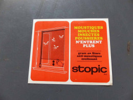 Delcampe - I-8557 , Publicité, STOPIC , Moustiques, Mouches, Insectes Et Poussières N'entrent Plus, Store Anti Moustique Coulissant - Werbung