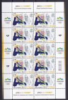 Delcampe - SLOVENIA,SLOWENIEN 2024,SPORT,JANJA GARNBRET,,GOLD MEDAL OLYMPIC GAMES,CLIMBING,SHEET,MNH - Bergsteigen