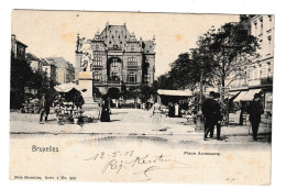 Delcampe - Brussel Place Anneessens Cachet 1901 Bruxelles - Plätze