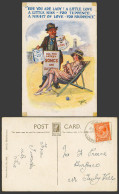 Delcampe - Comic Humour A Little Love A Little Kiss 2p A Night Of Love 4p 1925 Old Postcard - Sonstige & Ohne Zuordnung