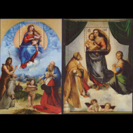 Delcampe - VATICAN 2012 - Scott# 1497-8 S/S Raphael Paintings MNH - Ungebraucht
