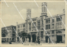 Delcampe - Bb58 Cartolina Cagliari Citta' Palazzo Municipale - Cagliari