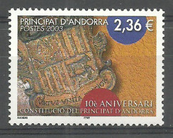 Delcampe - Andorra, French Administration 2003 Mi 598 MNH (ZE1 ANF598) - Briefmarken