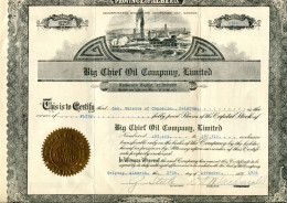 Delcampe - BIG CHIEF OIL COMPANY Limited; 50 Shares - Pétrole