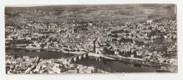 Delcampe - BERGERAC  EN DORDOGNE  FORMAT 22 X 9 VUE GENERALE AERIENNE   CARTE RARE - Bergerac