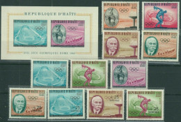 Delcampe - Olympische Spelen  1960 , Haiti  - Zegels + Blok Postfris - Sommer 1960: Rom