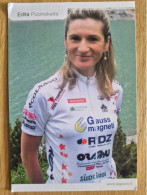 Delcampe - Card Edita Pucinskaite - Team Gauss RDZ Ormu-Colnago - 2009 - Women - Cycling - Cyclisme - Ciclismo - Wielrennen - Radsport