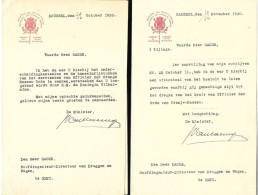 Delcampe - ONDERSCHEIDING * OFFICIER ORDE ORANJE NASSAU * 2 BRIEVEN * ENVELOP MET LAKZEGEL* BOEKJE * 1930 * ZIE OMSCHR EN SCANS - Documenti Storici