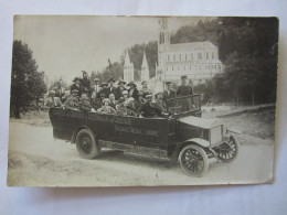 Delcampe - CARTE PHOTO LOURDES SERVICE DES GROTTES DE BETHARRAM ET GAVARNIE 1923 - Lourdes