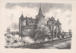 Delcampe - Nederland Muiden Noord Holland Kasteel Muiderslot Illustratie Unposted #SCT125 - Hilversum