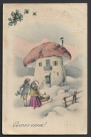 Delcampe - CPA - CHAMPIGNON  - BONNE ANNÉE - Pilze