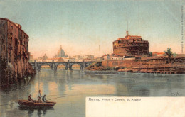 Delcampe - Italy Roma Rome Ponte E Castello St Angelo Bridge Fishermen Postcard - Welt