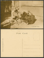 Delcampe - India Old Postcard The Monkey Dancer, Native Juggler Bear Tamer Bear Cub Animals - Indien
