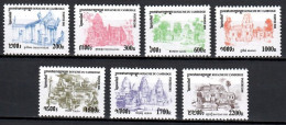 Delcampe - Cambodia 2001 Mi 2176-2182 MNH (ZS8 CMB2176-2182) - Monuments