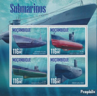 Delcampe - Mosambik 10671-10674 Kleinbogen (kompl. Ausgabe) Postfrisch 2019 U-Boote - Mosambik