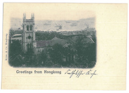 Delcampe - CH 52 - 13021 HONG KONG, Panorama, Litho, China - Old Postcard - Unused - China (Hongkong)