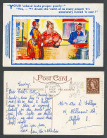 Delcampe - Husband Looks Proper Poorly He's Drunk So Many Ruined His Own 1954 Old Postcard - Stripverhalen