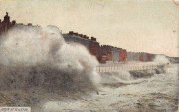 Delcampe - England 1908 Storm At Sea Wave Blackpool Vintage Postcard - Blackpool