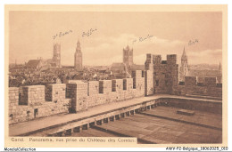 Delcampe - AWVP2-0103-BELGIQUE - GAND - Panorama - Vue Prise Du Chateau Des Comtes - Gent