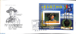 Delcampe - Lesotho 1982 75 Years Scouting S/s, First Day Cover, Sport - Scouting - Lesotho (1966-...)