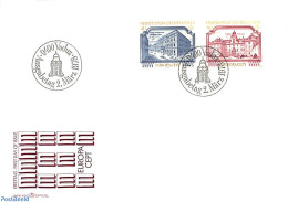 Delcampe - Liechtenstein 1978 Europa, Architecture 2v, First Day Cover, History - Europa (cept) - Art - Castles & Fortifications - Lettres & Documents