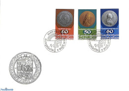 Delcampe - Liechtenstein 1978 Coins 3v, First Day Cover, Various - Money On Stamps - Lettres & Documents