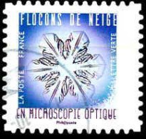 Delcampe - France Poste AA Obl Yv:1635 Mi:7179 Flocons De Neige En Microscopie Optique (Beau Cachet Rond) - Eau