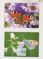 Delcampe - LIECHTENSTEIN, 2011 Fauna Butterfly Set  Maximum Cards - Lettres & Documents