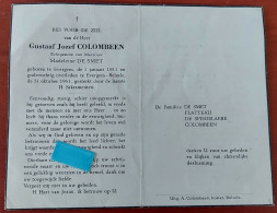 Delcampe - DP - Gustaaf Colombeen - De Smet - Evergem 1911 - Evergem-Belzele 1961 - Avvisi Di Necrologio