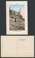 Delcampe - Egypt Old Colour Postcard Cairo Mosque Mosk On Makatam Mountain Native Man Rocks - Andere & Zonder Classificatie