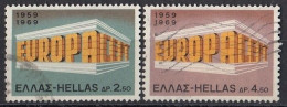 Delcampe - GREECE 1969 Michel 1004-1005 Used Set, Cept - Gebraucht