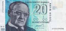 Delcampe - CRBX1518 BILLETE FINLANDIA 20 MARKKA 1993 EBC - Finlande