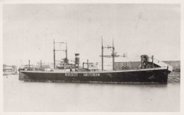 Delcampe - HERCULES Cargo Ship Amsterdam Postcard Size Real Photo #SDM441 - Comercio