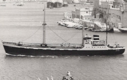 Delcampe - Pallas Cargo Ship Amsterdam Postcard Size Real Photo #SDM433 - Comercio