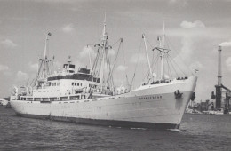 Delcampe - ORANJESTAD Cargo Ship Postcard Size Real Photo #SDM422 - Comercio