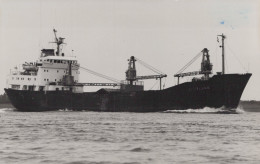 Delcampe - SHETLAND Cargo Ship 1966 Postcard Size Real Photo #SDM396 - Comercio