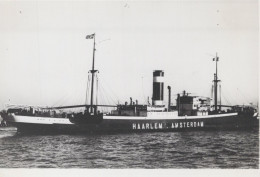 Delcampe - HAARLEM Cargo Ship Amsterdam 1920 Postcard Size Real Photo #SDM343 - Comercio